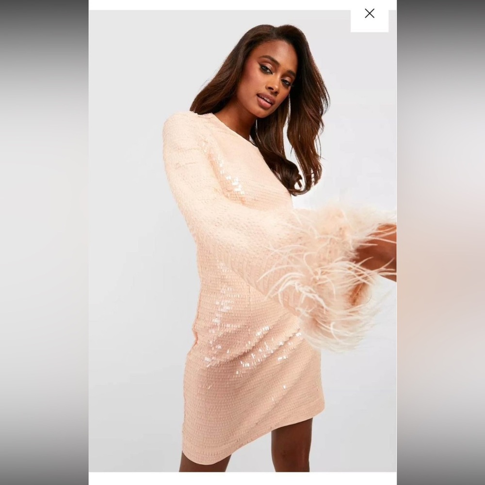 Brand new sequin feather dress